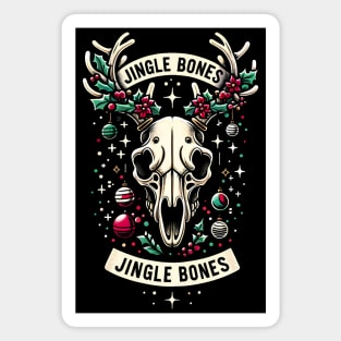 Reindeer skull - spooky Christmas Magnet
